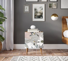 купить красивые Тумбочка "Berber" с двумя ящиками 50 принт арт BB03/Print_50, разноцветная