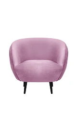 Мягкое кресло Small Benee Pink на черных ножках