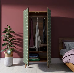 Шкаф малый двухстворчатый "Berber" принт 12 арт BB08/Print_12 в интерьере