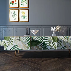 Комод "Berber" с ящиками низкий под TV принт 4 арт BB19/Print_04