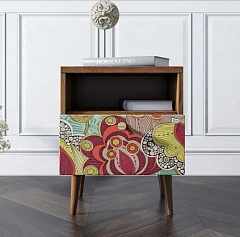 заказать Тумбочка "Berber" с одним ящиком 6 принт арт BB06/Print_06, разноцветная в интернет-магазине