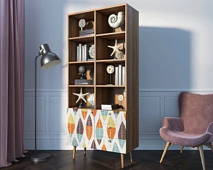 купить красивый Стеллаж на комоде "Berber" принт 48 арт BB44/Print_48 в интернет-магазине