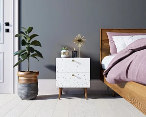 заказать Тумбочка "Berber" с двумя ящиками 15 принт арт BB03/Print_15, разноцветная