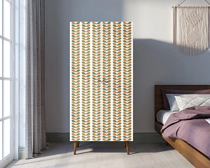 красивый Шкаф малый двухстворчатый "Berber" принт 23 арт BB08/Print_23