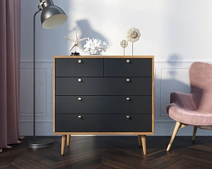 купить Комод "Berber" пять ящиков 33 принт арт BB36/Print_33 в интернет-магазине