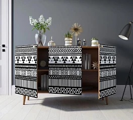 фото Комод "Berber" три дверки 19 принт арт BB01/Print_19 в интерьере