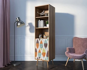 фото Стеллаж с ящиками "Berber" принт 48 арт BB45/Print_48