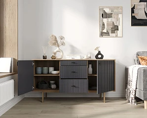 купить Комод две дверки и три ящика "Emerson" арт EM08/7024/L