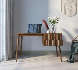 купить красивый Стол рабочий "Berber" принт 20 с одной тумбой арт BB20/Print_20