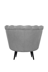 заказать Низкое кресло ракушка Pearl Grey V2 на черных ножках