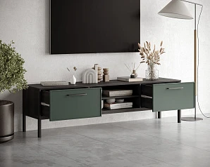 Комод "Nicole" с нишей низкий под TV NR27G в интерьере