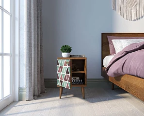 купить Тумбочка "Berber" с дверкой 26 принт арт BB21/Print_26, разноцветная