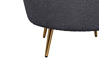 Низкое кресло ракушка Pearl Black Boucle в интернет-магазине