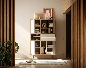 купить Комод высокий с дверками и ящиками "Alice" арт ALC07