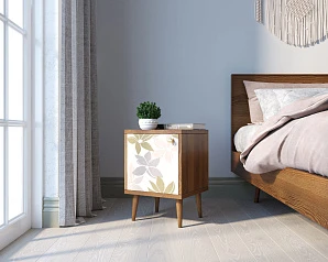 красивые Тумбочка "Berber" с дверкой 27 принт арт BB21/Print_27, разноцветная