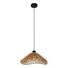 заказать стильные 44072 Подвесной светильник LAVISTER, 1х60W (E27), H1100, ?390, сталь черный / бумага, натуральный