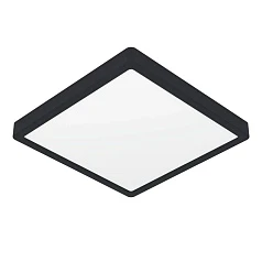 стильные 900588 Накладной светильник диммируемый FUEVA 5, 20,5W (LED), 3000K, L285, B285, H28, сталь, черный / пластик, белый