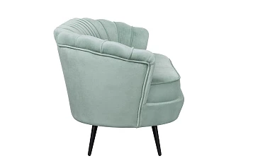 заказать Диван ракушка для гостиниц Pearl Triple Green на черных ножках