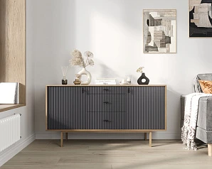 купить Комод две дверки и три ящика "Emerson" арт EM08/7024/L