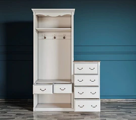 купить красивый Шкаф-прихожая Leontina с комодом арт ST9362 в интернет-магазине