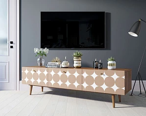 красивые Комод "Berber" с ящиками низкий под TV принт 17 арт BB19/Print_17 в интернет-магазине