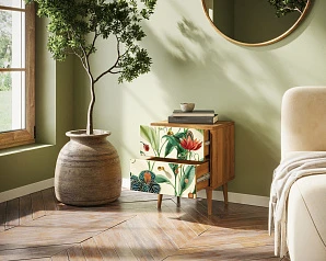 Тумбочка "Berber" с двумя ящиками арт BB03/Print_55