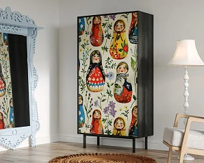 купить Шкаф двухдверный "Emerson" Матрешки арт EM091/Art04 в интернет-магазине