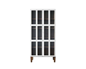 стильные Шкаф двухстворчатый "Andersen" с рифлеными стеклами арт AN12WH