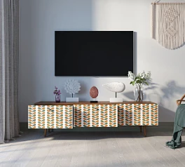 фото Комод "Berber" с ящиками низкий под TV 23 принт арт BB19/Print_23