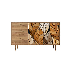 красивый Комод "Berber" с двумя дверками и ящиками 08 принт арт BB05/Print_08