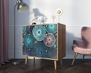 красивые Комод "Berber" пять ящиков 32 принт арт BB36/Print_32 в интернет-магазине