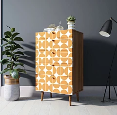Комод высокий "Berber" принт 14 арт BB10/Print_14 в интерьере