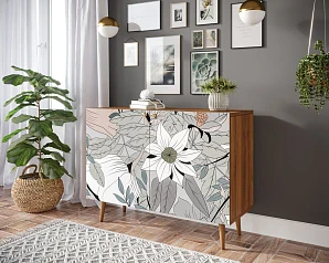 красивый Комод с принтом 50 "Berber" две дверки арт BB04/Print_50 на заказ