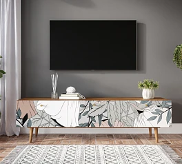 стильный Комод "Berber" с ящиками низкий под TV 50 принт арт BB19/Print_50