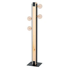 фото 43471 Торшер LAYHAM, 4х60W (E27),основа 245х260, H1275, дерево, сталь, черный в интерьере