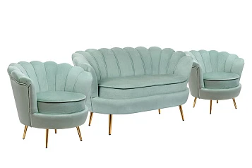 заказать Комплект кресел и дивана ракушка Pearl Double Green