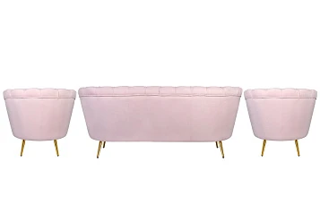 Комплект кресел и дивана ракушка Pearl Triple Pink V2 в интернет-магазине