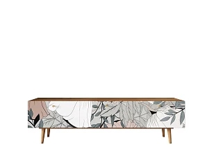 стильный Комод "Berber" с ящиками низкий под TV 50 принт арт BB19/Print_50