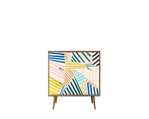 Комод "Berber" три ящика 42 принт арт BB40/Print_42 в интерьере