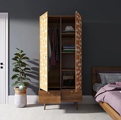 купить Шкаф двухстворчатый "Berber" принт 14 арт BB16/Print_14 в интернет-магазине