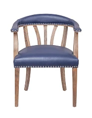 купить Мягкий стул с подлокотниками Tanner Blue Leather в интернет-магазине