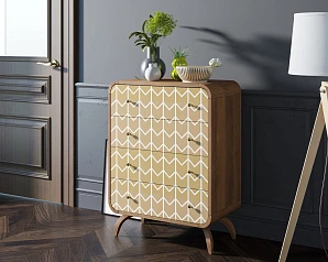 купить стильные Высокий комод "Ellipse Print" с четырьмя ящиками принт 1 арт EL05/print_1 в интернет-магазине