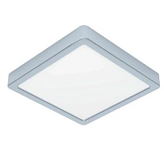 купить красивые 900651 Накладной светильник FUEVA 5, 17W (LED), 3000K, IP44, L210, B210, H28, сталь, хром / пластик, белый
