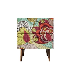 красивые Тумбочка "Berber" с двумя ящиками 6 принт арт BB03/Print_06, разноцветная на заказ