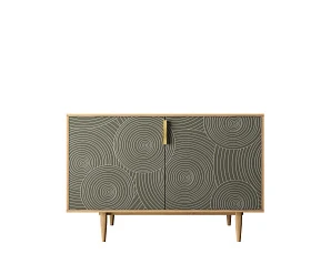 Комод с двумя дверками "Line" R18/browngrey в интерьере