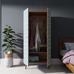 стильный Шкаф малый двухстворчатый "Berber" принт 13 арт BB08/Print_13 на заказ