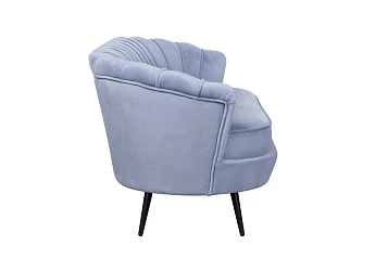 купить Диван ракушка для гостиниц Pearl Triple Blue на черных ножках