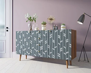 Комод "Berber" с ящиками 18 принт арт BB14/Print_18 в интерьере