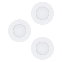 купить 98633 Комплект встраиваемых светильников FUEVA 1, 3X2,8W (LED), 3000K, 1050lm, IP20/44, ?85, литой металл, белый / пластик, белый в интернет-магазине