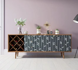 купить стильные Комод "Berber" удлиненный с бутылочницей 18 принт арт BB15/Print_18 в интернет-магазине